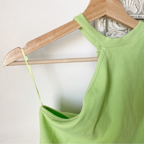 Zara Asymmetrical Ribbed Cutout Crop Top - Picture 3 of 10